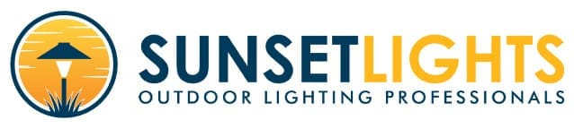 Sunset Lights Banner Logo Raleigh Outdoor Lighting Company